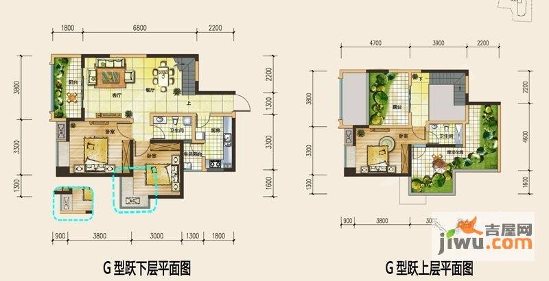 泰和欧城3室2厅2卫99.6㎡户型图