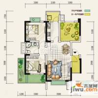 首创国际城一期2室2厅1卫86㎡户型图