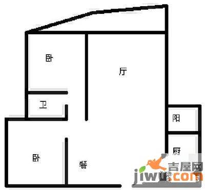 炎华置信西江月2室2厅1卫89㎡户型图