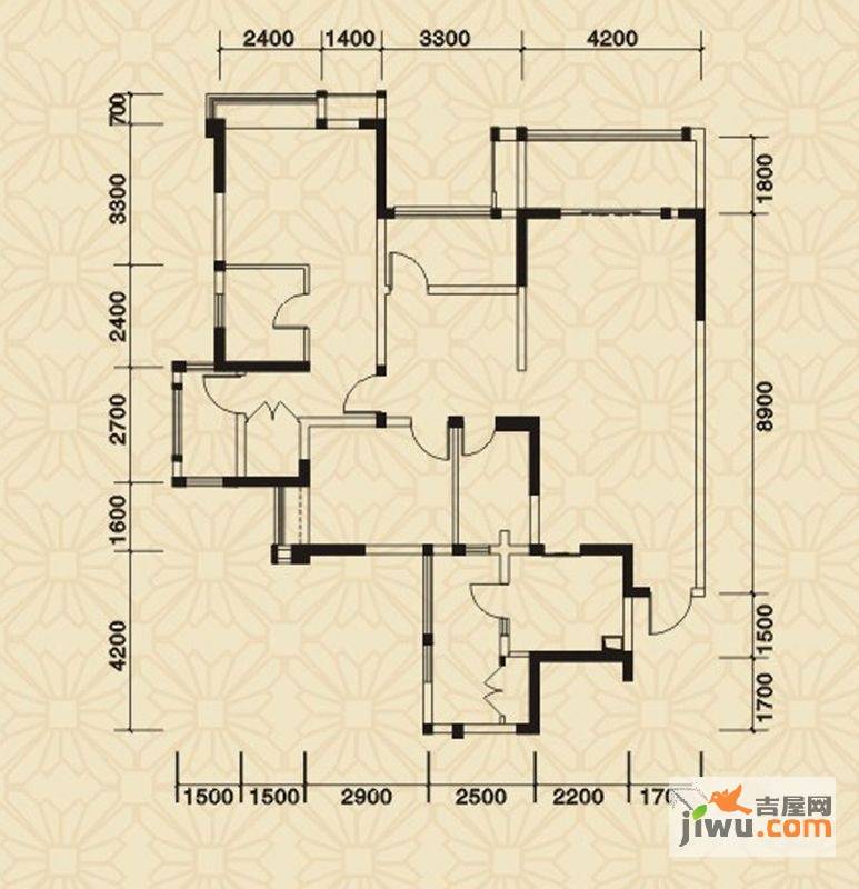 首信首御3室2厅2卫125㎡户型图