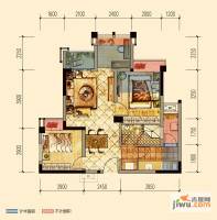 蓝光COCO金沙一期3室2厅1卫65㎡户型图