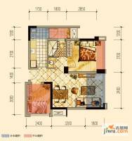 蓝光COCO金沙一期2室2厅1卫49㎡户型图