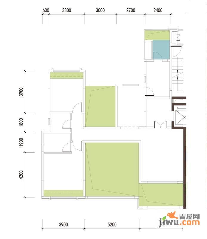 置信国色天乡鹭湖宫8区3室2厅2卫118㎡户型图