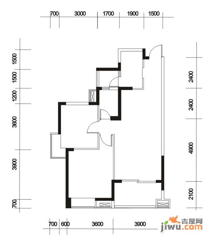 北城新界2室2厅1卫85.9㎡户型图