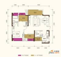 保利香槟光华3室2厅2卫88㎡户型图