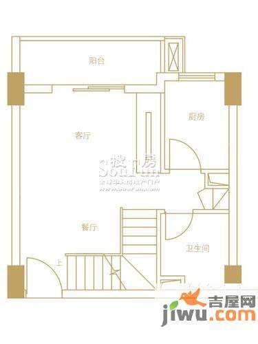 海昌CEC成都极地海洋世界1室2厅2卫48㎡户型图