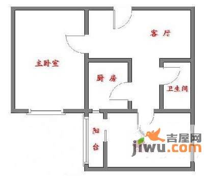 森柯自然印象2室1厅1卫户型图