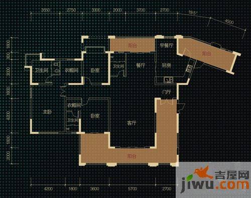 绿地翠谷香堡3室2厅3卫269.3㎡户型图