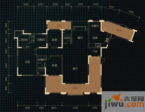 绿地翠谷香堡3室2厅3卫269.1㎡户型图