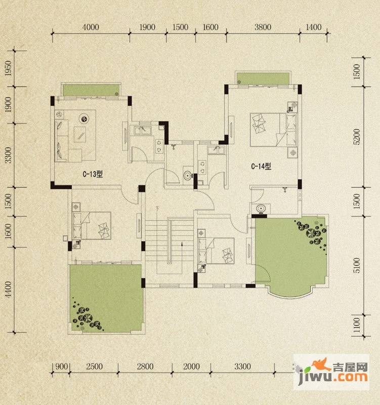 依云美镇1室0厅1卫34.8㎡户型图