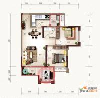 旭辉新里城2室2厅1卫66.2㎡户型图