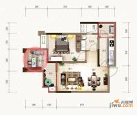 旭辉新里城1室2厅1卫47.9㎡户型图