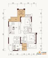 旭辉新里城2室2厅2卫79.5㎡户型图