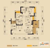 华宇金沙时代3室2厅2卫85㎡户型图