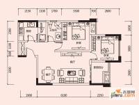 融侨城花样派2室2厅1卫63㎡户型图
