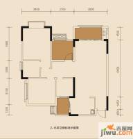 圣天湖东岸3室2厅1卫104㎡户型图