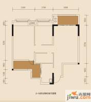 圣天湖东岸2室2厅1卫75㎡户型图