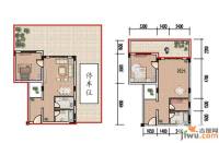 依云美镇2室2厅2卫41.2㎡户型图