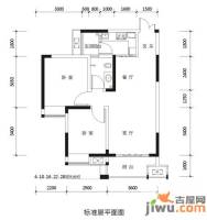 华宇春江花月2室2厅1卫62.8㎡户型图