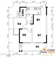 华宇春江花月2室2厅1卫81.5㎡户型图