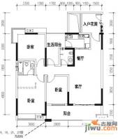 华宇春江花月3室2厅2卫103.5㎡户型图