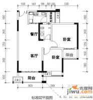 华宇春江花月2室2厅1卫82.6㎡户型图