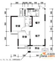 华宇春江花月2室2厅1卫78.5㎡户型图