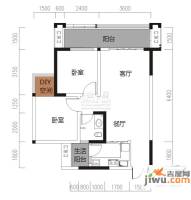 华宇春江花月2室2厅1卫60㎡户型图