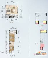 华宇金沙时代1室2厅1卫71.4㎡户型图