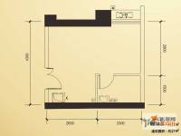 天福克拉广场1室1厅1卫27㎡户型图