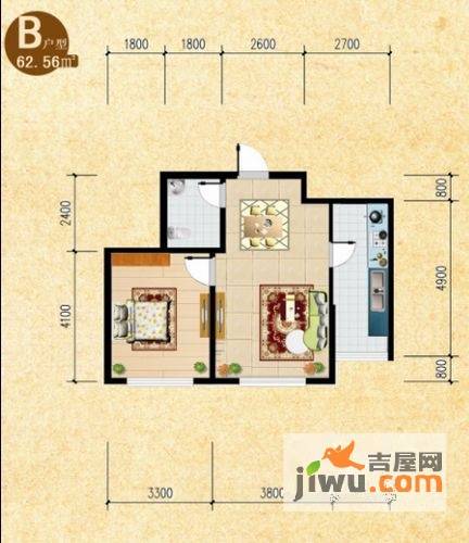 金城御景普通住宅62.6㎡户型图