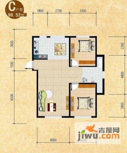 金城御景普通住宅98.5㎡户型图