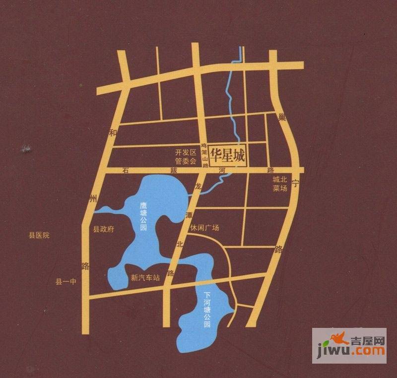 华星城位置交通图图片