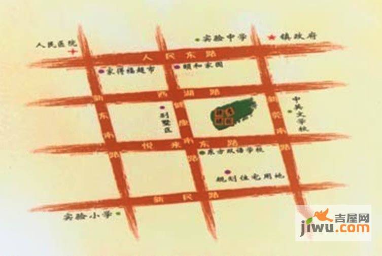 锦绣名园位置交通图1