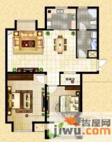 明珠·皇冠花园2室2厅1卫104㎡户型图