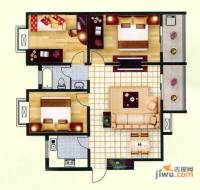 江天花园3室2厅2卫116.4㎡户型图