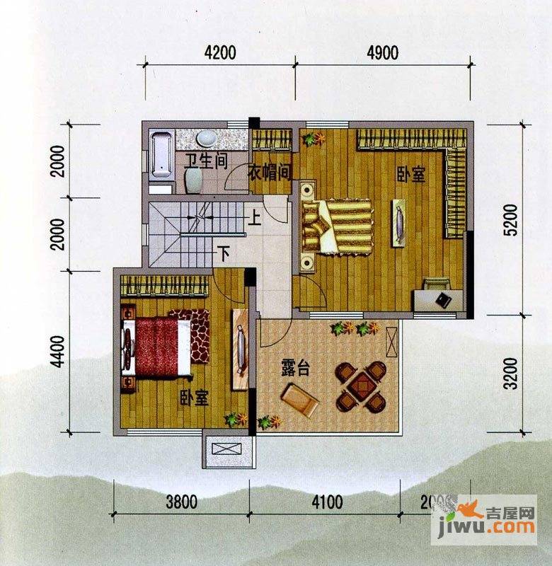 紫玉山庄2室0厅1卫70.9㎡户型图