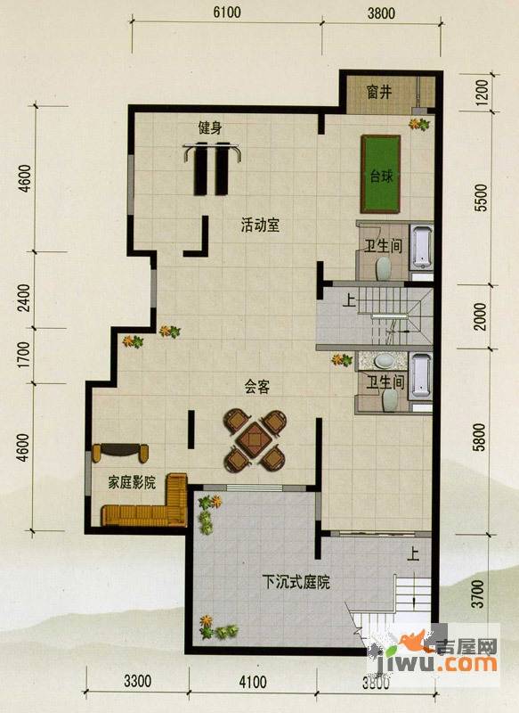 紫玉山庄1室2厅1卫152.8㎡户型图