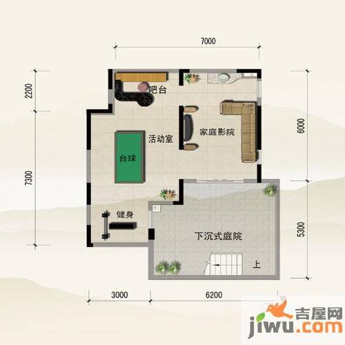 紫玉山庄3室2厅2卫189.5㎡户型图