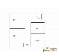 武夷水岸家园1室1厅1卫户型图