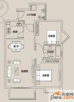 21世纪国际公寓2室2厅1卫91.1㎡户型图