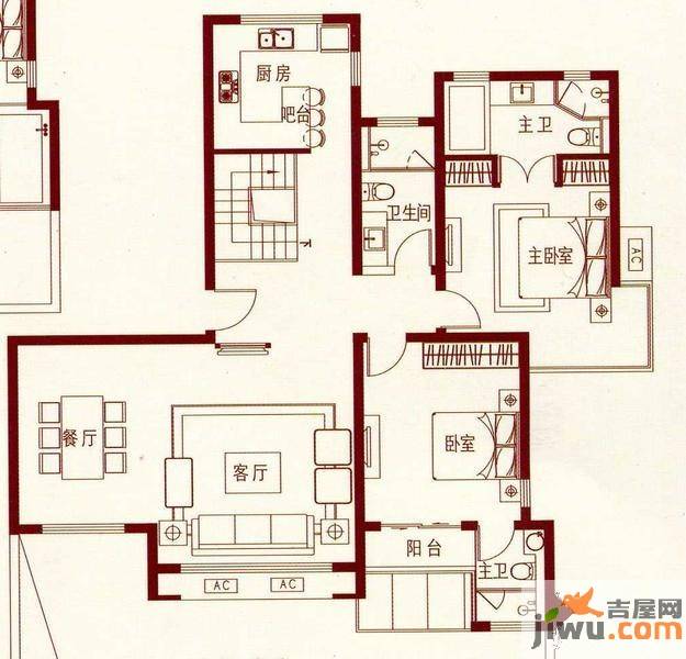 翠屏紫气钟山5室3厅4卫228㎡户型图