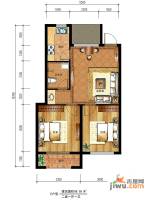雯君庭2室1厅1卫69.8㎡户型图