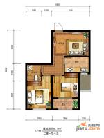 雯君庭2室1厅1卫56.7㎡户型图