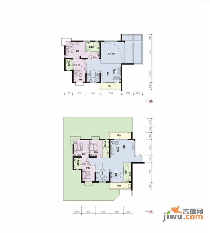 滨江绿都5室3厅4卫258.8㎡户型图