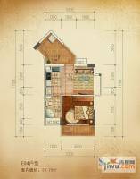 东方碧海云天1室1厅1卫39.8㎡户型图