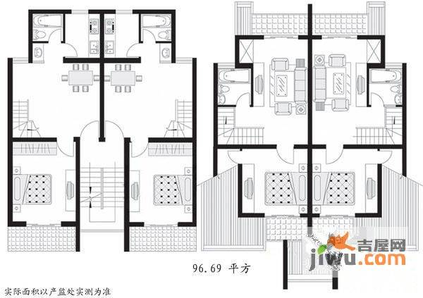 太湖映象2室2厅2卫户型图