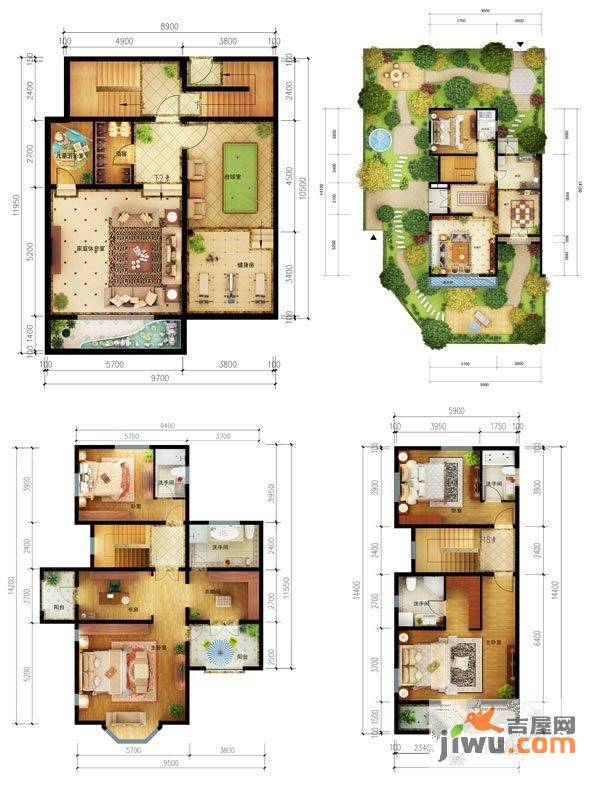 嘉凯城时代城翡翠赏6室2厅5卫289㎡户型图