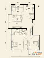 银丰花园3室2厅2卫115㎡户型图