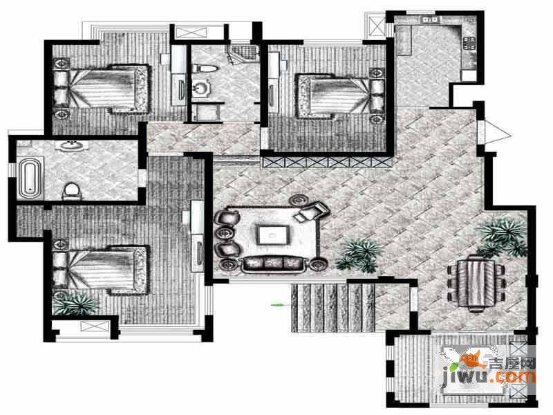 中齐他山4室2厅2卫156㎡户型图